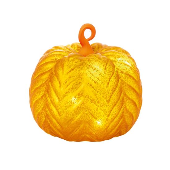 Premier-Lit-Pumpkin-Glass-Light-Ginger