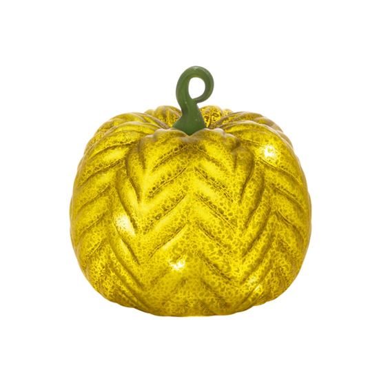 Premier-Lit-Pumpkin-Glass-Light-Olive