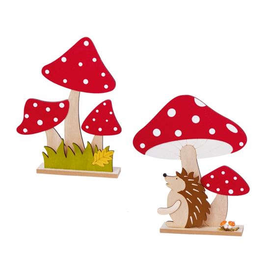Premier-Felt--Wood-Mushroom-Decoration