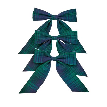 Premier-Blue-Plaid-Bows-On-Backing-Card