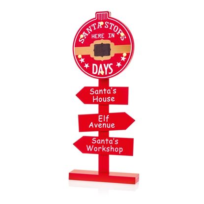 Premier-Lit-Battery-Operated-Countdown-Xmas-Sign-Post-Table-Top