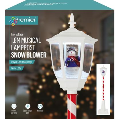 Premier-Lit-Musical-Lamppost-Snow-Blower