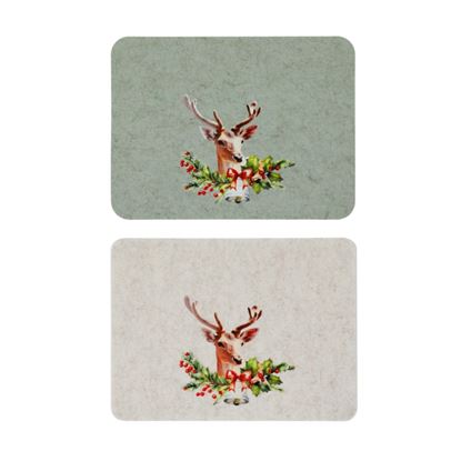 Premier-Felt-Reindeer-Placemat-Cream-or-Light-Green