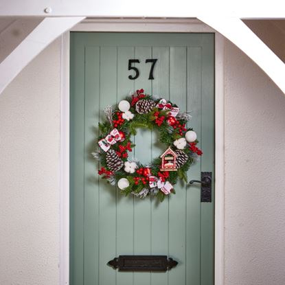 Premier-Cone--Berry-Wreath-With-Decorations
