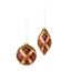 Premier-Matt-Red-Plaid-Glass-Ball---Drop
