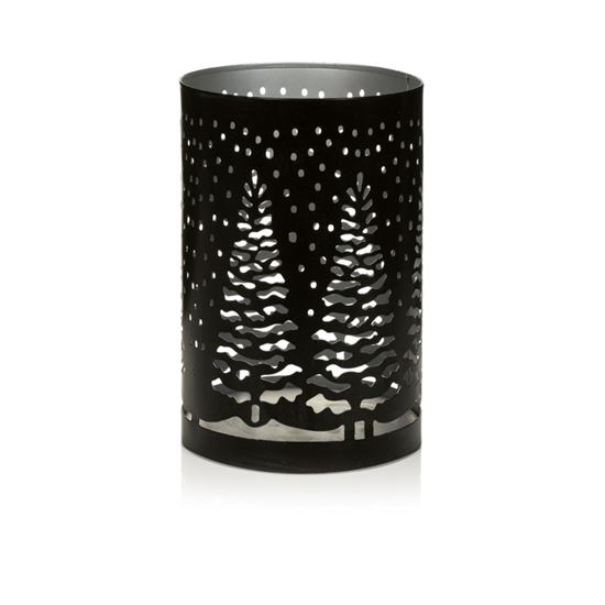 Premier-Black--Silver-Metal-Tree-Scene-Tea-Light-Holder