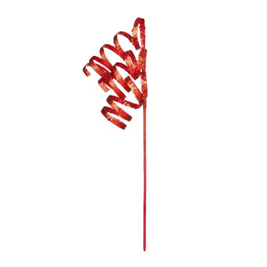 Premier-Red-Curly-Glitter-Stem