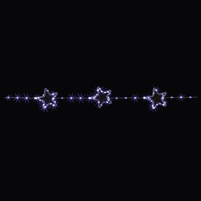 Premier-8-Piece-Battery-Operated-Lit-Star-Lit-String-136-White-LED