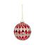Premier-Silver--Red-Geo-Dimple-With-Glitter-Bauble