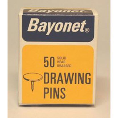 bayonet-50-drawing-pins-solid-head-brassed
