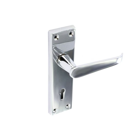 securit-chrome-flat-lock-handles-pair