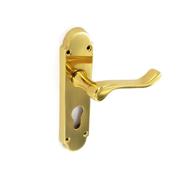 securit-richmond-brass-euro-lock-handles-pair