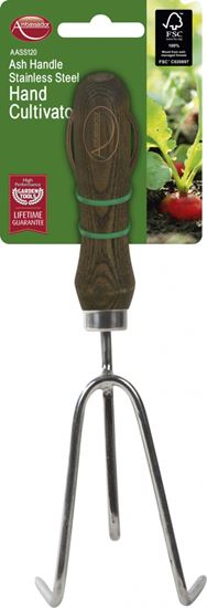 ambassador-ash-handle-stainless-steel-hand-cultivator