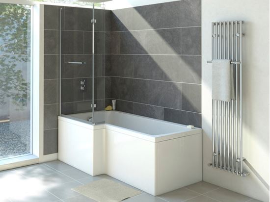 trojan-solarna-l-shape-bath-screen-with-towel-rail