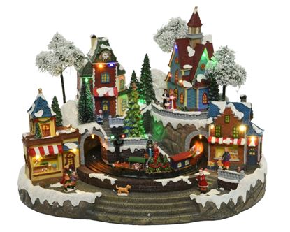 kaemingk-led-winter-village-with-train