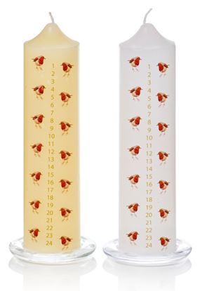premier-robin-pattern-advent-candle