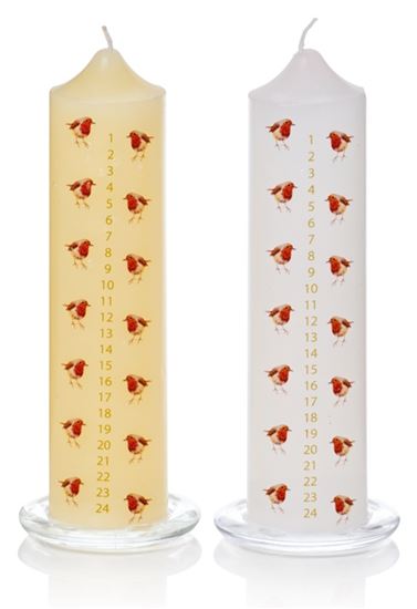 premier-robin-pattern-advent-candle