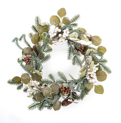 premier-glitter-eucalyptus-wreath-mistletoe-berry