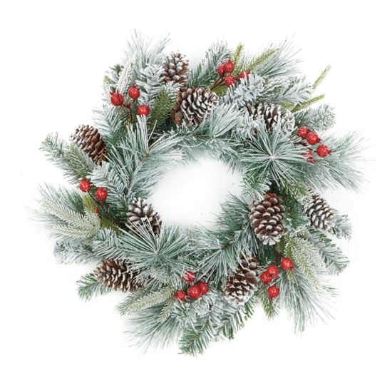 premier-flocked-wreath-berries--cones