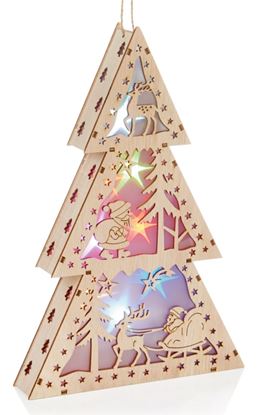 premier-lit-wooden-tree-santa-christmas-scene