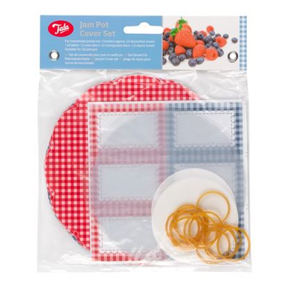 tala-everyday-gingham-jam-pot-cover-set