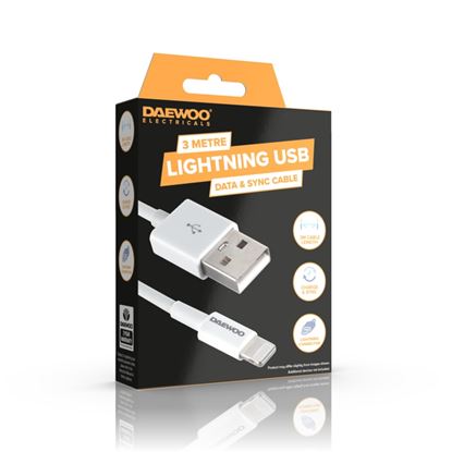 daewoo-3m-usb-a-to-8-pin-lightning-cable