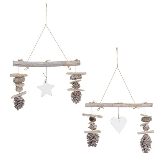 premier-pine-cone-heart-star-wall-decoration