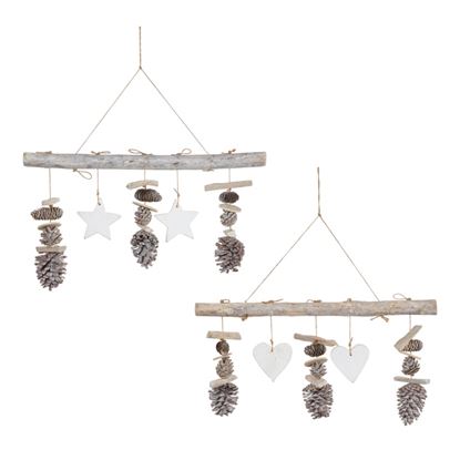 premier-pine-cone-heart-star-wall-decoration