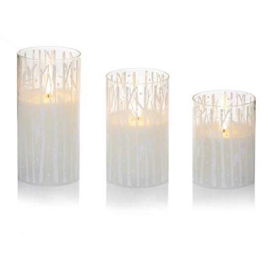 premier-printed-glass-candles-woodland-white