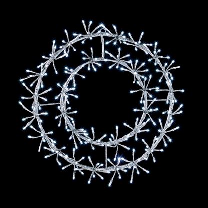 premier-silver-wreath-cluster-white-led