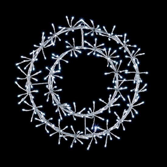 premier-silver-wreath-cluster-white-led