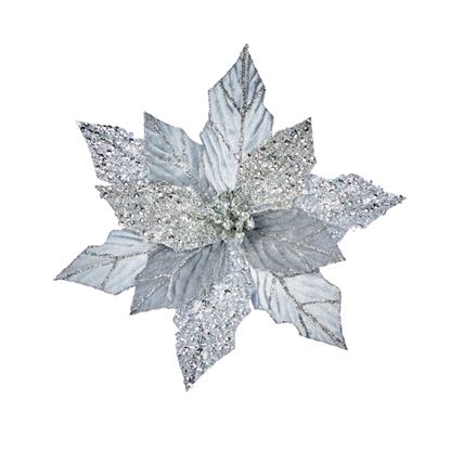 premier-silver-glitter-velvet-poinsettia
