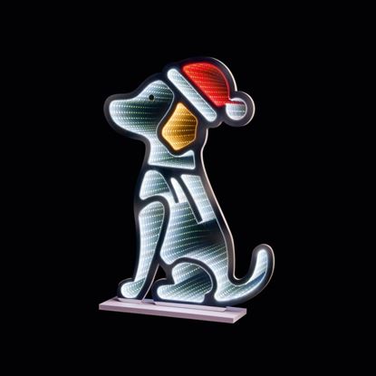 premier-sitting-dog-with-hat-infinity-mirror