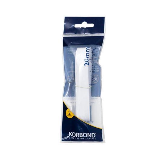 korbond-elastic-white-20mm