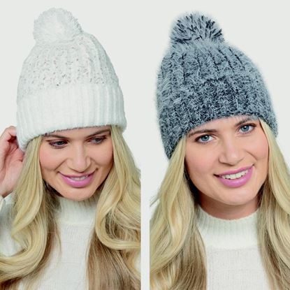rjm-ladies-twist-yarn-chenille-hat-with-pompom