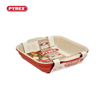 pyrex-square-roaster-red-blush