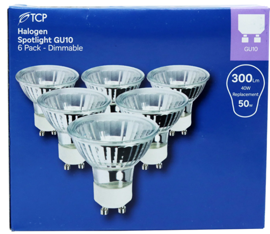tcp-halogen-spotlight-gu10-dimmable-50w-bulbs