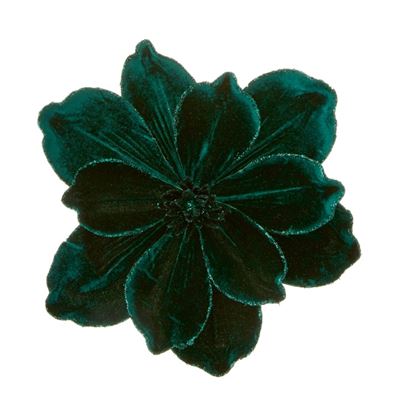premier-emerald-green-velour-magnolia-clip-on