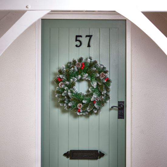premier-snow-tipped-wreath-cone--berry