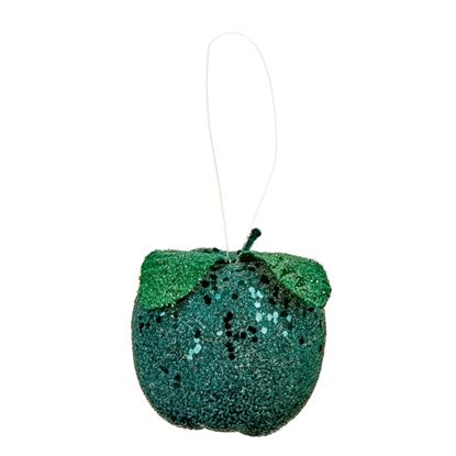 premier-emerald-giltter-apple-hanging-decoration