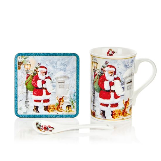 premier-santa-mug-with-coaster--spoon-gift-set