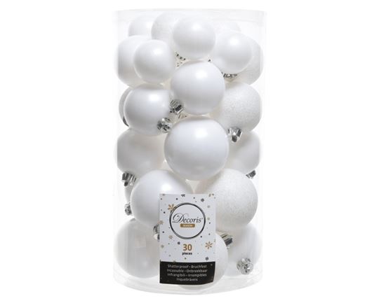 kaemingk-shatterproof-baubles-mixed-pack-30