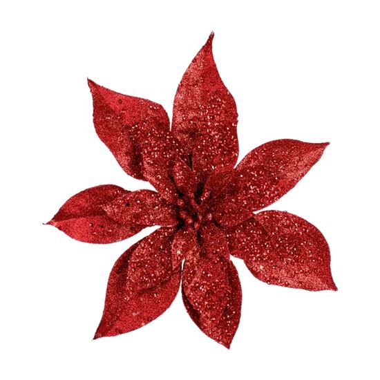 premier-glitter-poinsettia-clip-on