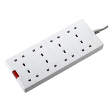 masterplug-8-gang-2m-white-extension-lead