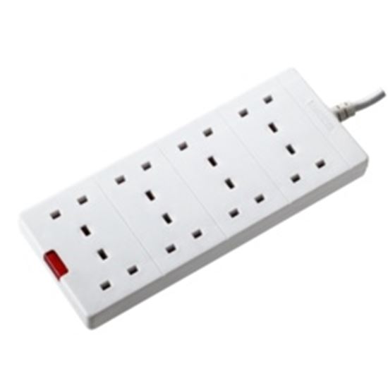 masterplug-8-gang-2m-white-extension-lead