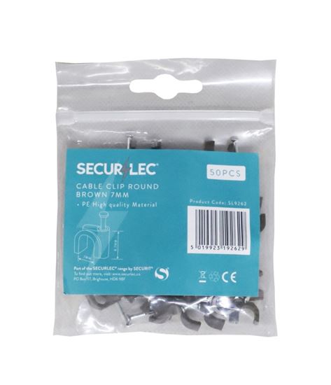 securlec-cable-clip-round-brown