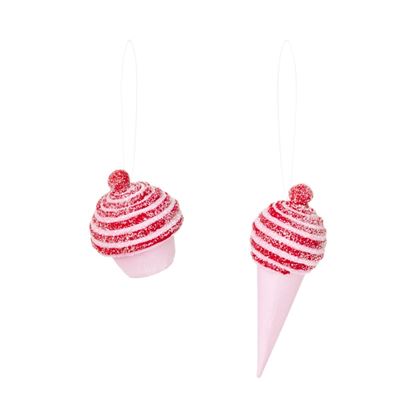 premier-red--pink-hanging-cupcake-decoration